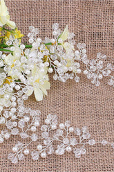 glamourous Plastic&Alloy Crystal Special Occasion Hairpins Headpiece with Imitation Pearls